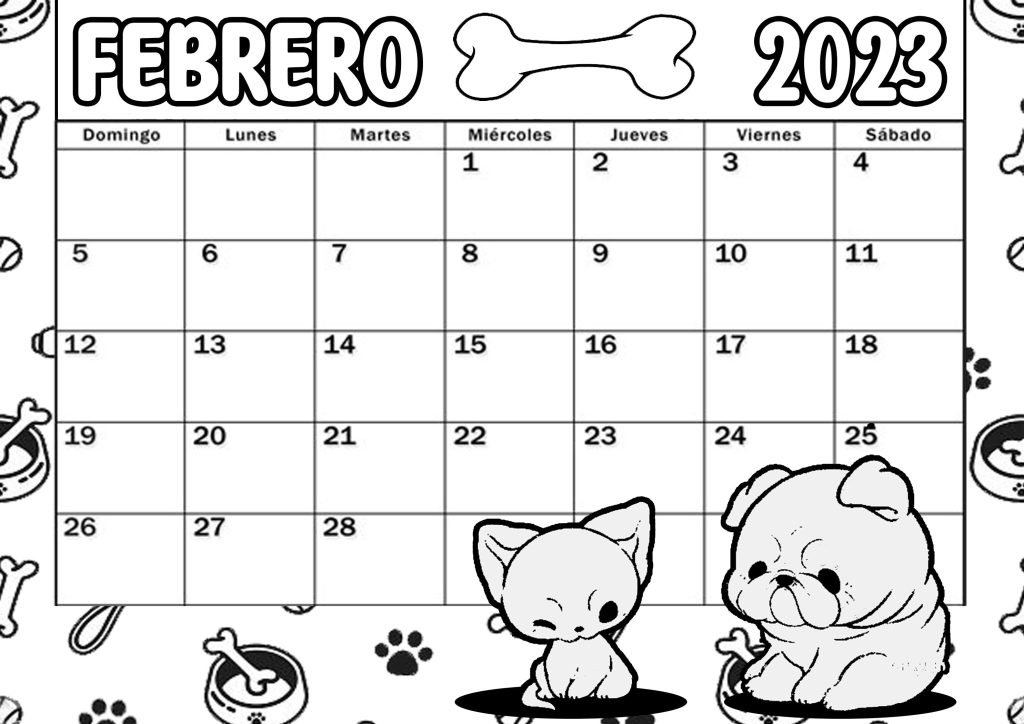 Febrero 2023 Imprimir Y Colorear Calendario Dibujando Con Vani