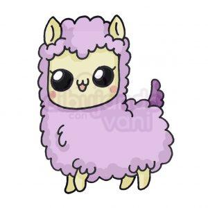 llama-kawaii - Dibujando con Vani