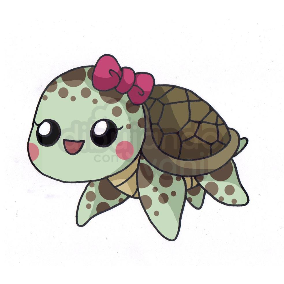 Tortuga Marina Kawaii Dibujando Con Vani