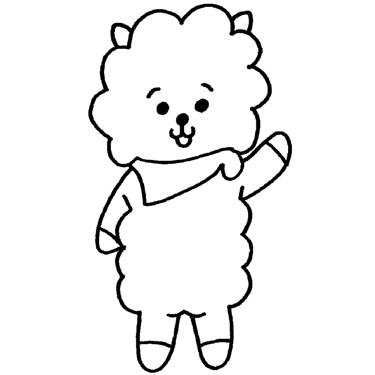 rj de bt21 para colorear - Dibujando con Vani