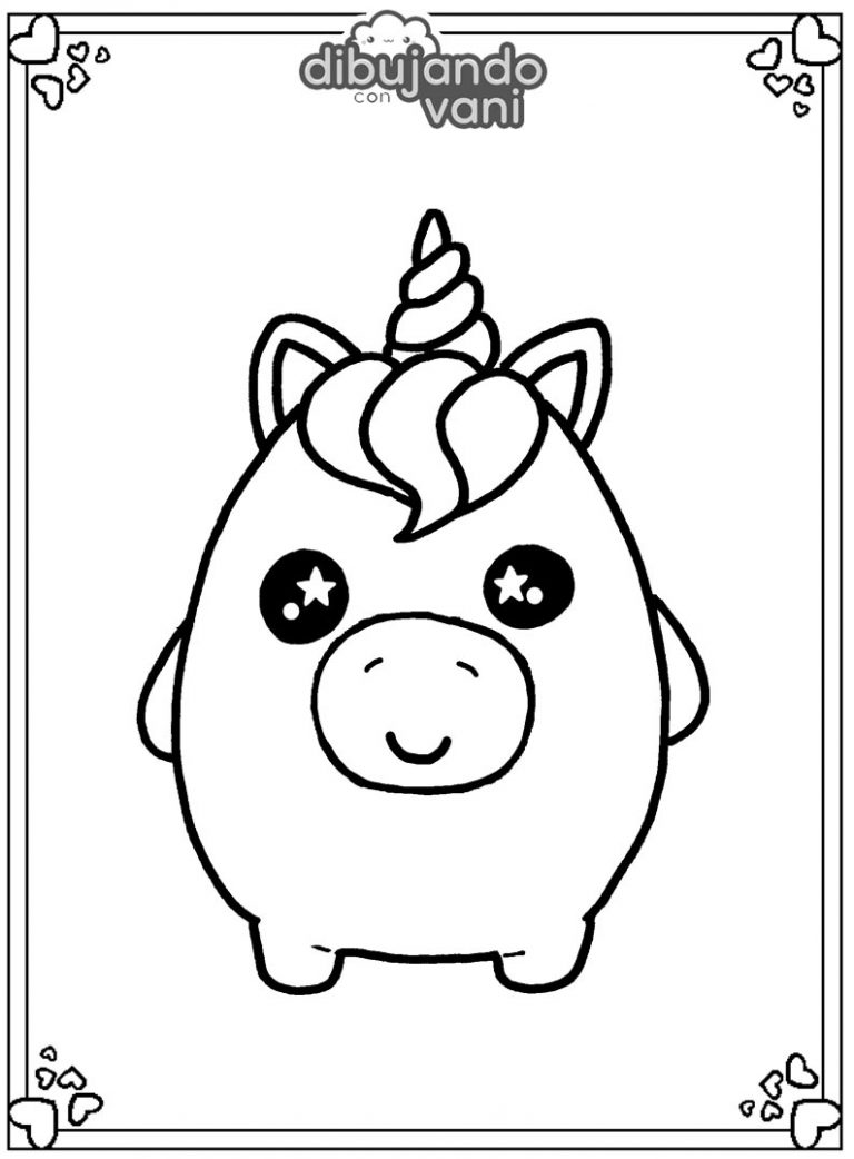 Dibujos de Squishy pet unicornio para imprimir