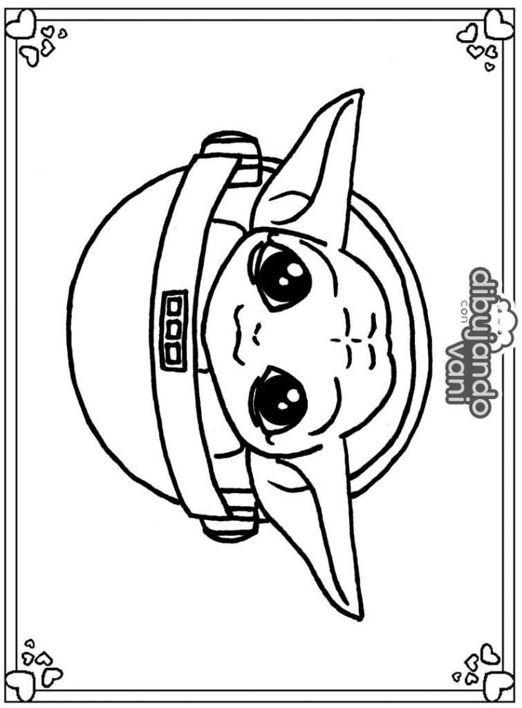 39 dibujos de baby yoda para colorear - Para Colorear