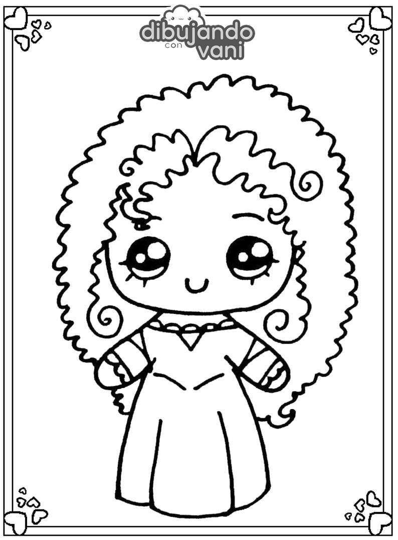 Dibujo de Merida para imprimir y colorear - Dibujando con Vani