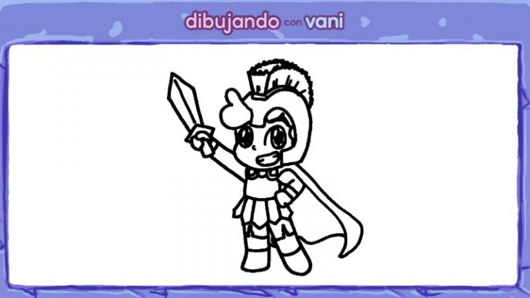 Invictor en estilo kawaii para colorear - Dibujando con Vani