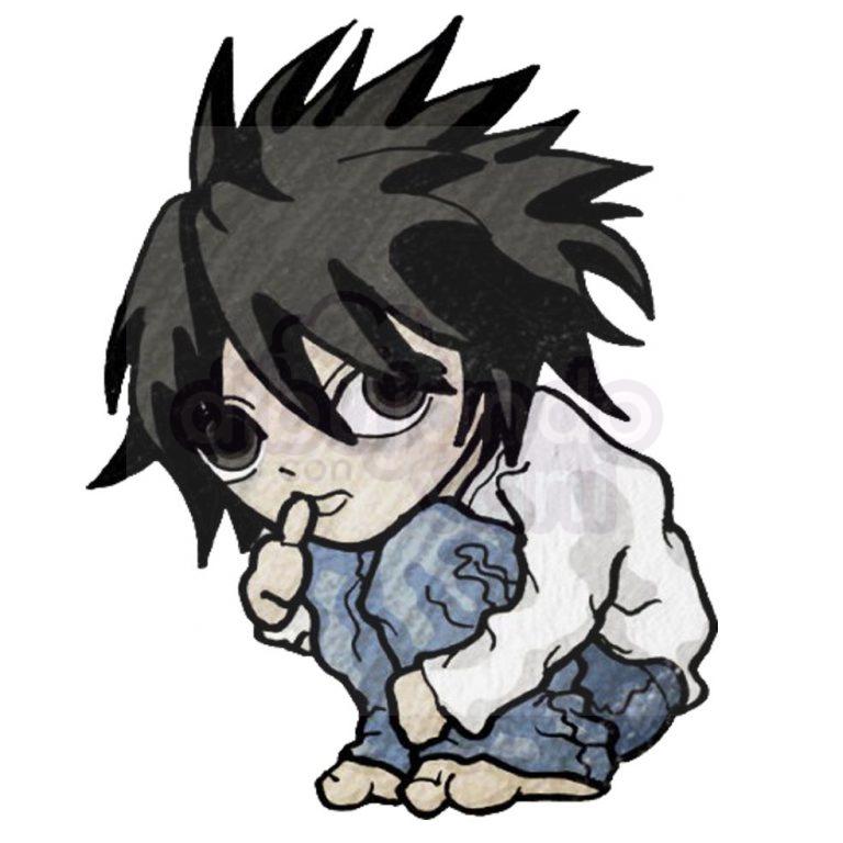 l de death note kawaii - Dibujando con Vani